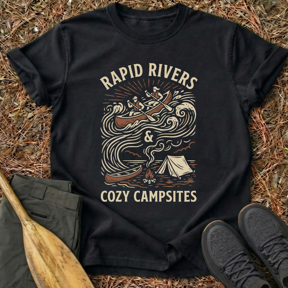 Rapid Rivers Cozy Campsites T-Shirt